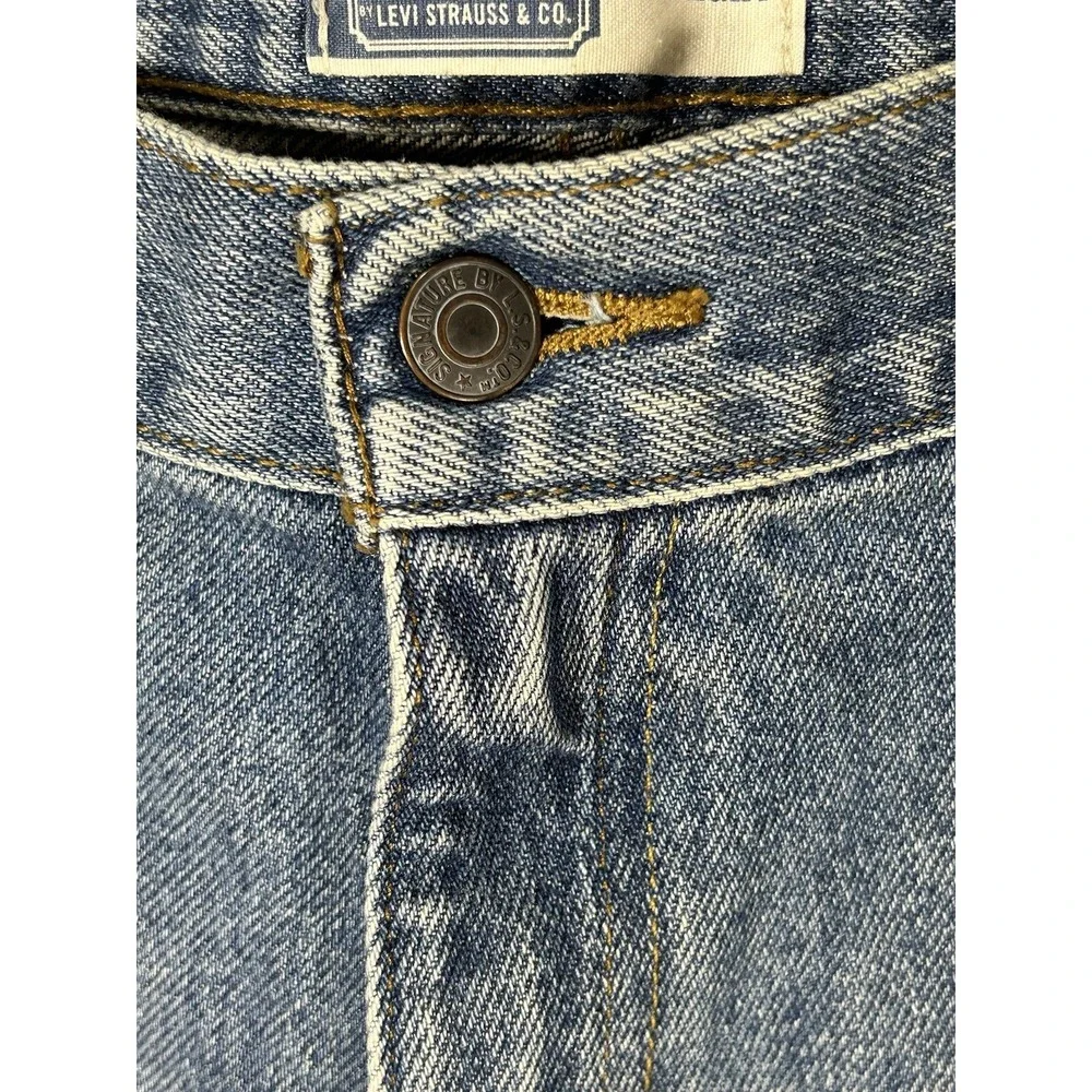 Levi‎ Strauss Signature Blue Jeans Mens Size 40x30 Straight Fit Work Wear